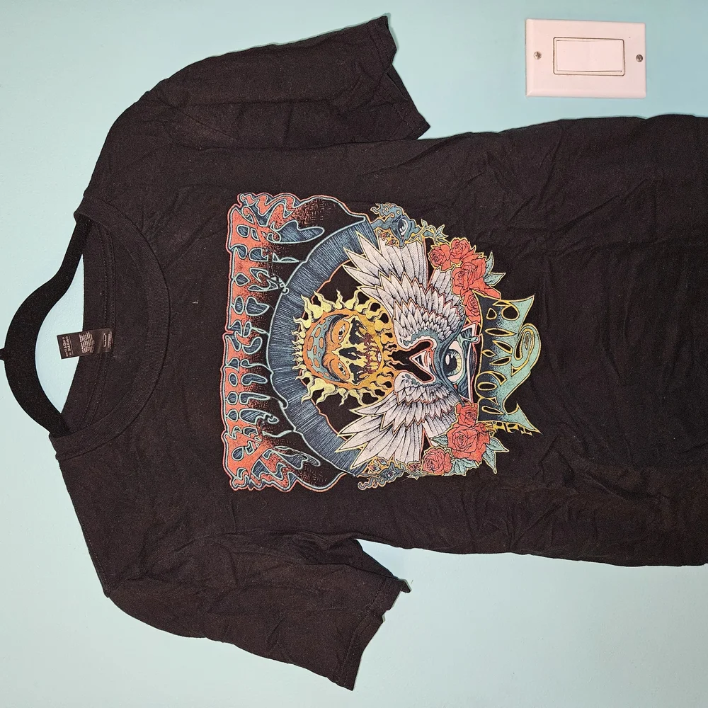 Womens Black Graphic T-Shirt - Picture 1 of 3